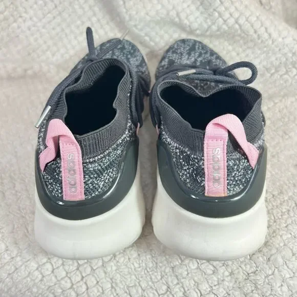 Adidas Women's Ultimafusion slip on laced pink gray marled athletic shoe size 10 - Picture 5 of 8